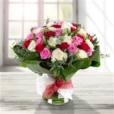 Vase of Mixed Roses